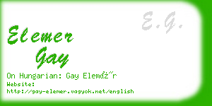 elemer gay business card